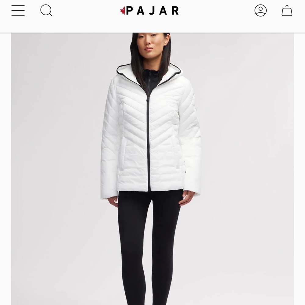 Nwt PAJAR‎ CANADA WINTER COLETTE chevron WOMEN'S LIGHTWEIGHT PUFFER COAT